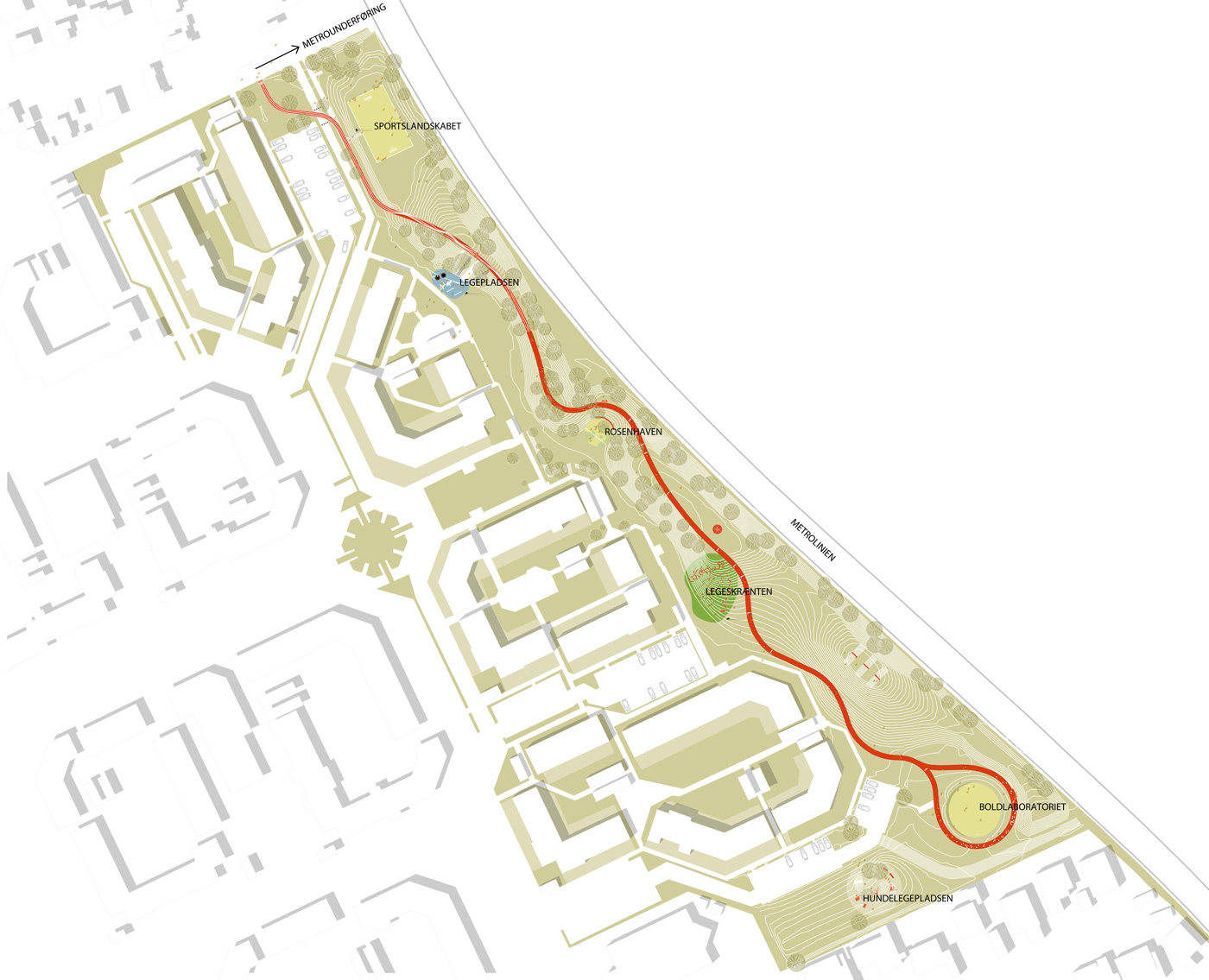 Plandrawing of Kastrup Activity Landscape